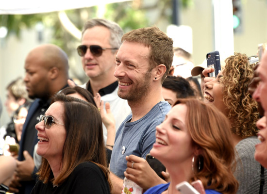 Chris Martin at the Hollywood Walk of Fame Ceremony for Elvis Duran 03/02/2017