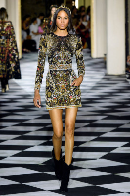 Cindy Bruna Walking Zuhair Murad Show, PFW in Paris 