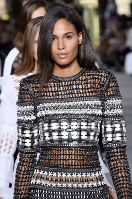 Cindy Bruna – Balmain Fashion Show in Paris 