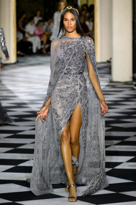 Cindy Bruna Walking Zuhair Murad Show, PFW in Paris 