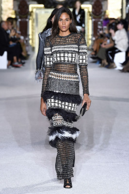 Cindy Bruna – Balmain Fashion Show in Paris 