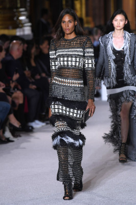 Cindy Bruna – Balmain Fashion Show in Paris 