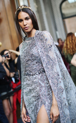 Cindy Bruna Walking Zuhair Murad Show, PFW in Paris 