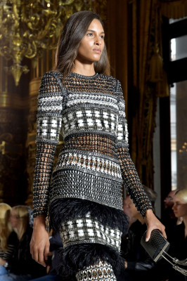 Cindy Bruna – Balmain Fashion Show in Paris 