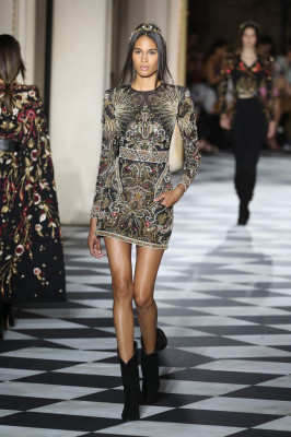 Cindy Bruna Walking Zuhair Murad Show, PFW in Paris 
