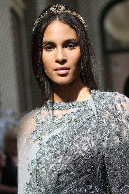 Cindy Bruna Walking Zuhair Murad Show, PFW in Paris 