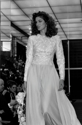 Cindy Crawford for John David Ridge for Halston S/S 1990