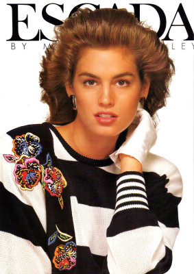 Cindy Crawford for ESCADA advertisement in Harper´s BAZAAR Germany January 1988