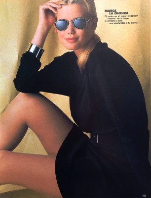 Claudia Schiffer ~ ELLE Spain June 1989 by Michel Perez