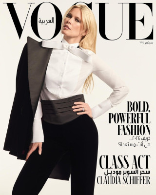 Claudia Schiffer ~ Vogue Arabia September 2024  by Kayt Jones