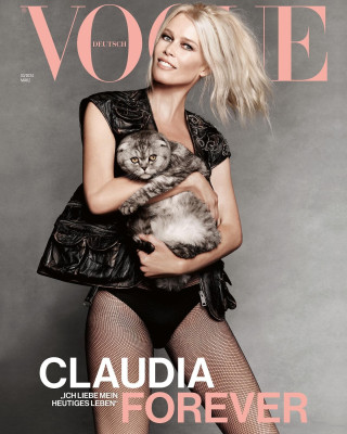 Claudia Schiffer for Vogue Germany March 2024