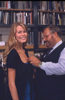Gianfranco Ferre and Claudia Schiffer