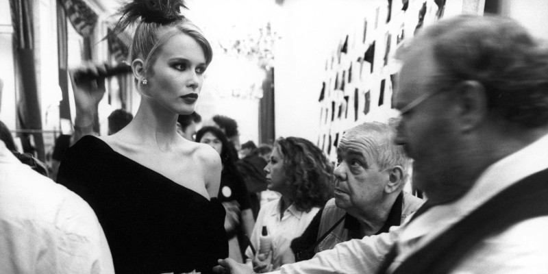 Gianfranco Ferre and Claudia Schiffer