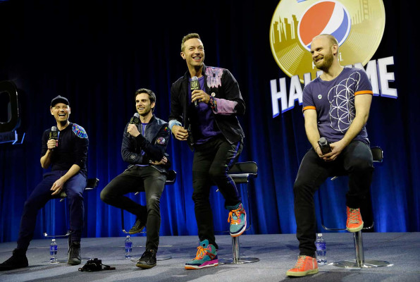 Coldplay - Pepsi Super Bowl Halftime Press Conference in San Francisco 02/04/16