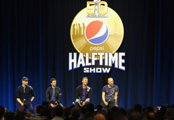 Coldplay - Pepsi Super Bowl Halftime Press Conference in San Francisco 02/04/16