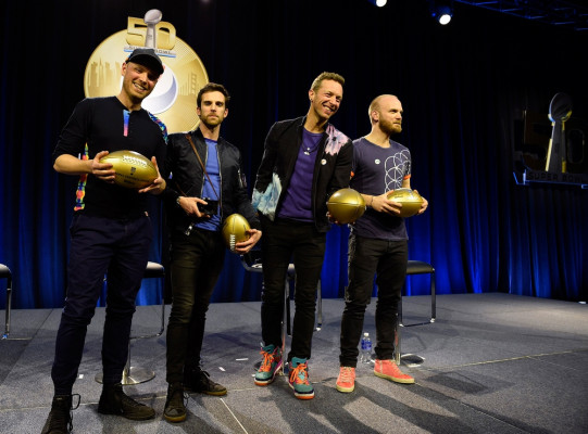 Coldplay - Pepsi Super Bowl Halftime Press Conference in San Francisco 02/04/16