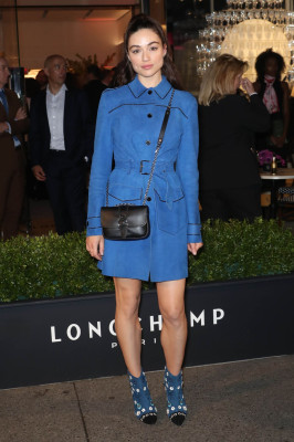 Crystal Reed - Longchamp Fifth Avenue opening in NY