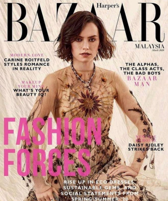 DAISY RIDLEY for Harper’s Bazaar Magazine, Malaysia March 2020
