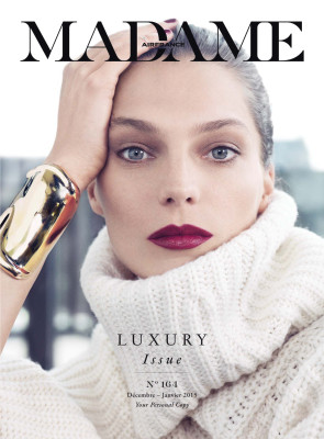 Daria Werbowy - photoshoot in Air France for Madame Figaro
