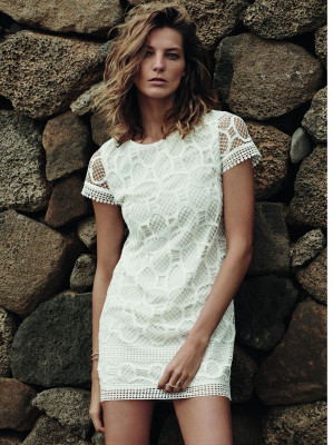 Daria Werbovy - photoshoor for MANGO SPRING/SUMMER LOOKBOOK