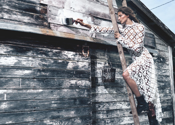 Daria Werbovy - photoshoot for PORTER MAGAZINE