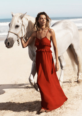 Daria Werbovy - photoshoor for MANGO SPRING/SUMMER LOOKBOOK
