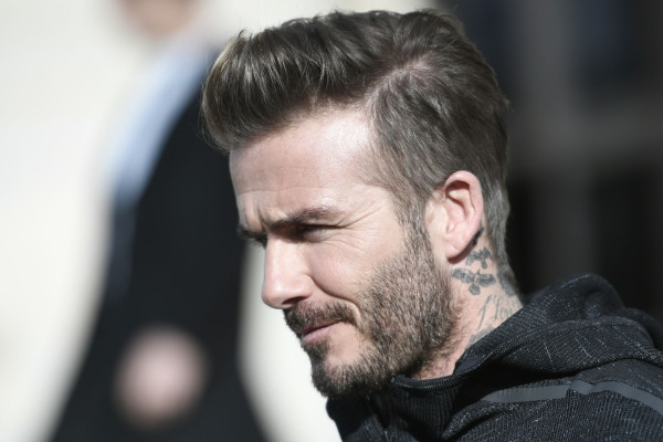 David Beckham attends the «Create with Beckham» by Adidas Paris event in Paris