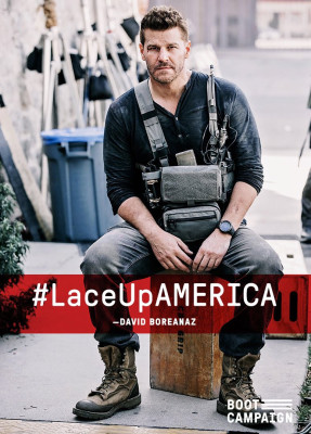 David Boreanaz - Boot Campaign &#039;Lace Up America&#039; (2019)