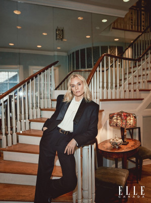 Diane Kruger by Mattew Sprout for Elle Canada (Dec 2021/Jan 2022)