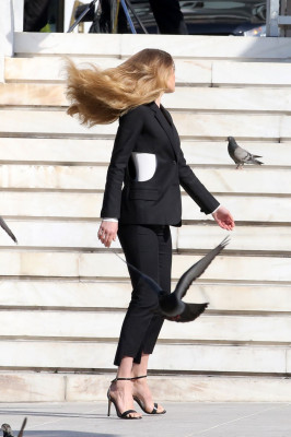 Doutzen Kroes Filming a L’Oréal commercial in Athens