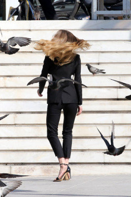 Doutzen Kroes Filming a L’Oréal commercial in Athens