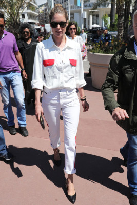 Doutzen Kroes Arrives at L’Oreal Beach in Cannes 