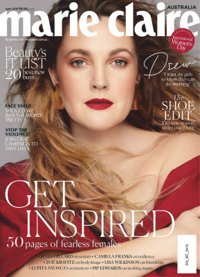 Drew Barrymore – Marie Claire Magazine Australia April 2019 Issue