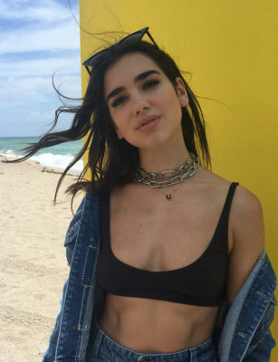 Dua Lipa - On The Set of music video My Love in Miami June 2017