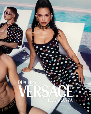 Dua Lipa ~ &#039;La Vacanza&#039; collection cwith Donatella Versace Summer 2023