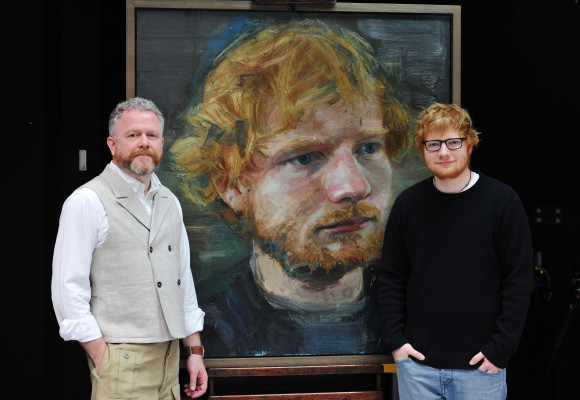 Ed Sheeran at NATIONAL PORTRAIT GALLERY in London 05/02/2017
