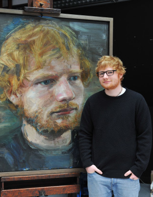 Ed Sheeran in National Portrait Gallery in London 05/02/2017