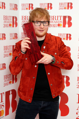 Ed Sheeran - BRIT Awards in London 02/21/2018
