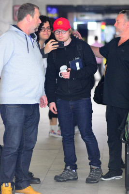 Ed Sheeran at the airport Rio de Janeiro 05/24/2017