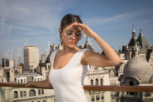 Eiza Gonzalez – “Baby Driver” Portrait Session at the Corinthia Hotel in London