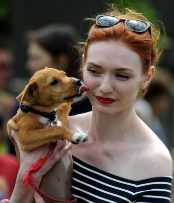Eleanor Tomlinson at the Adlestrop Open Day and Fun Dog Show in Gloucestershire