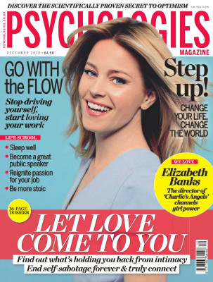 ELIZABETH BANKS in Psychologies Magazine, UK December 2019