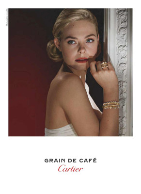 Elle Fanning ~ Cartier's Grain de Café collection 2023