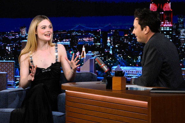 Elle Fanning at The Tonight Show Starring Jimmy Fallon 12/11/23