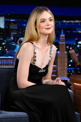 Elle Fanning at The Tonight Show Starring Jimmy Fallon 12/11/23