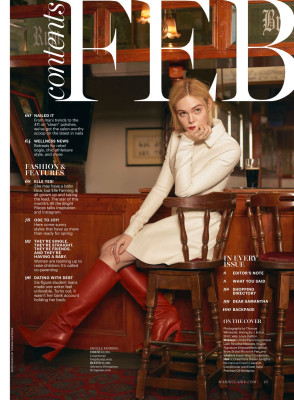 ELLE FANNING in Marie Claire, February 2020
