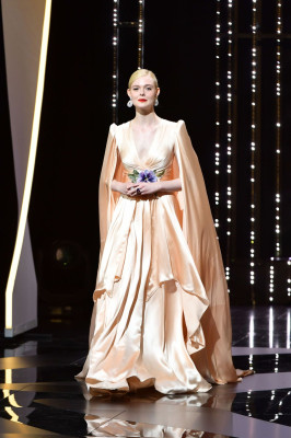 Elle Fanning – On Stage of the Opening Ceremony of Cannes Film Festival