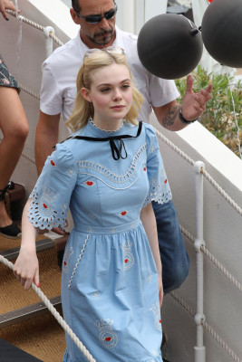 Elle Fanning at Croisette during the 70th Cannes Film Festival in France