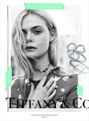Elle Fanning for Tiffany &amp; Co Paper Flowers / Believe in Dreams Campaign 2018