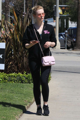 Elle Fanning – Hits the gym in Los Angeles